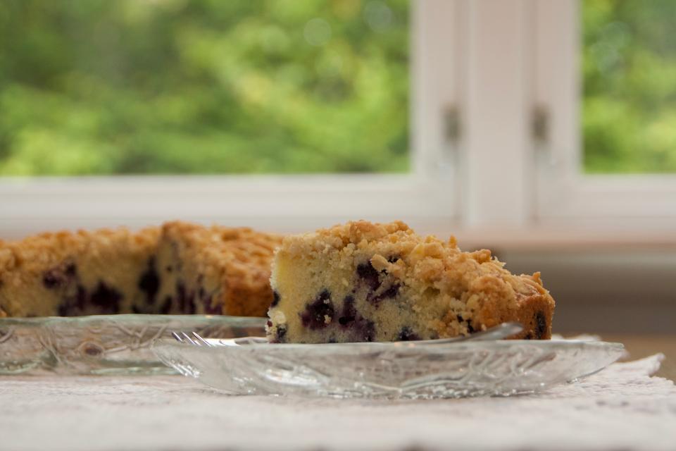 Bosbessen crumble taart